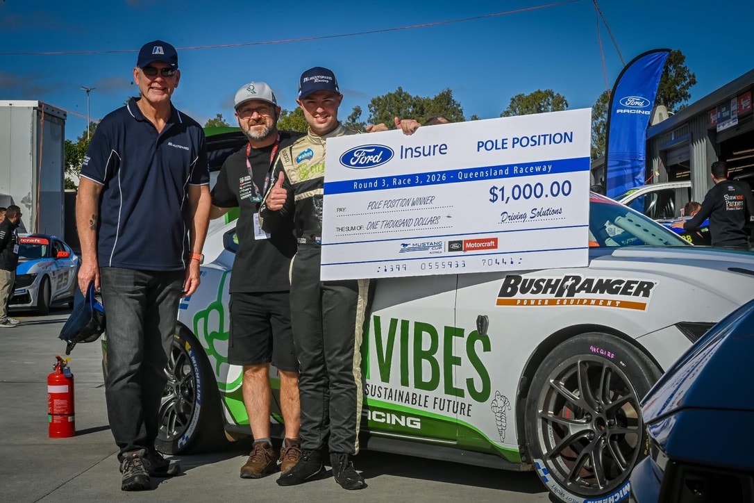 Pole position at Queensland Raceway, Mustang Cup Australia